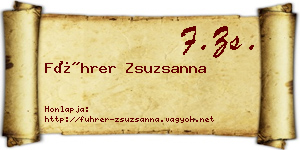 Führer Zsuzsanna névjegykártya