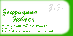 zsuzsanna fuhrer business card